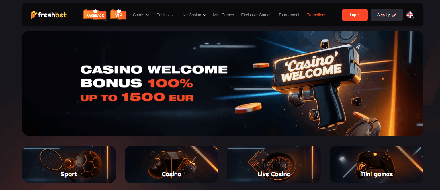 Freshbet Casino welcome bonus